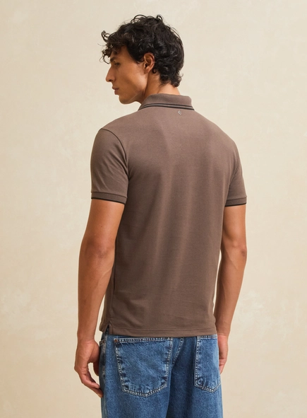 Polo Masculina Muscle Com Friso