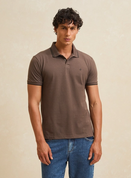 Polo Masculina Muscle Com Friso