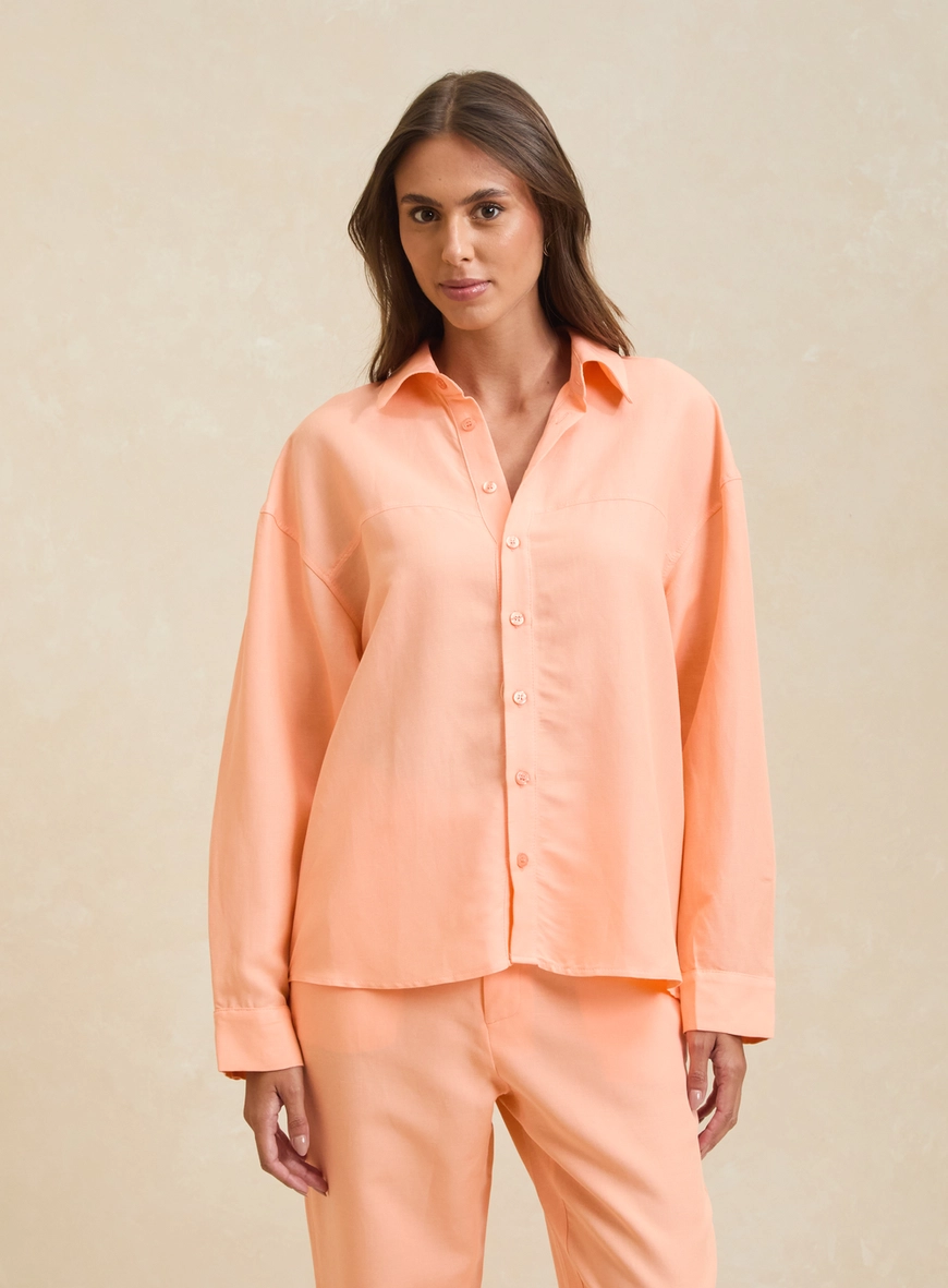 Camisa Feminina Ampla Laranja