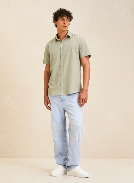 Camisa Masculina Relax Manga Curta