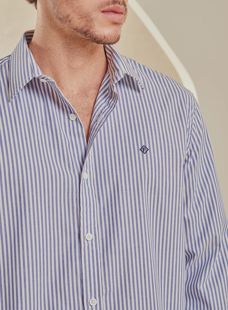 Camisa Masculina Relax Listrada Estampados