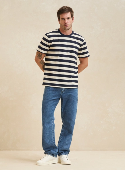 Camiseta Masculina New Box Texturizada Listrada