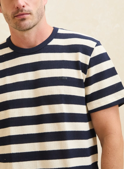 Camiseta Masculina New Box Texturizada Listrada