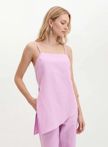 Blusa Feminina Com Alças Finas - Assimétrica
