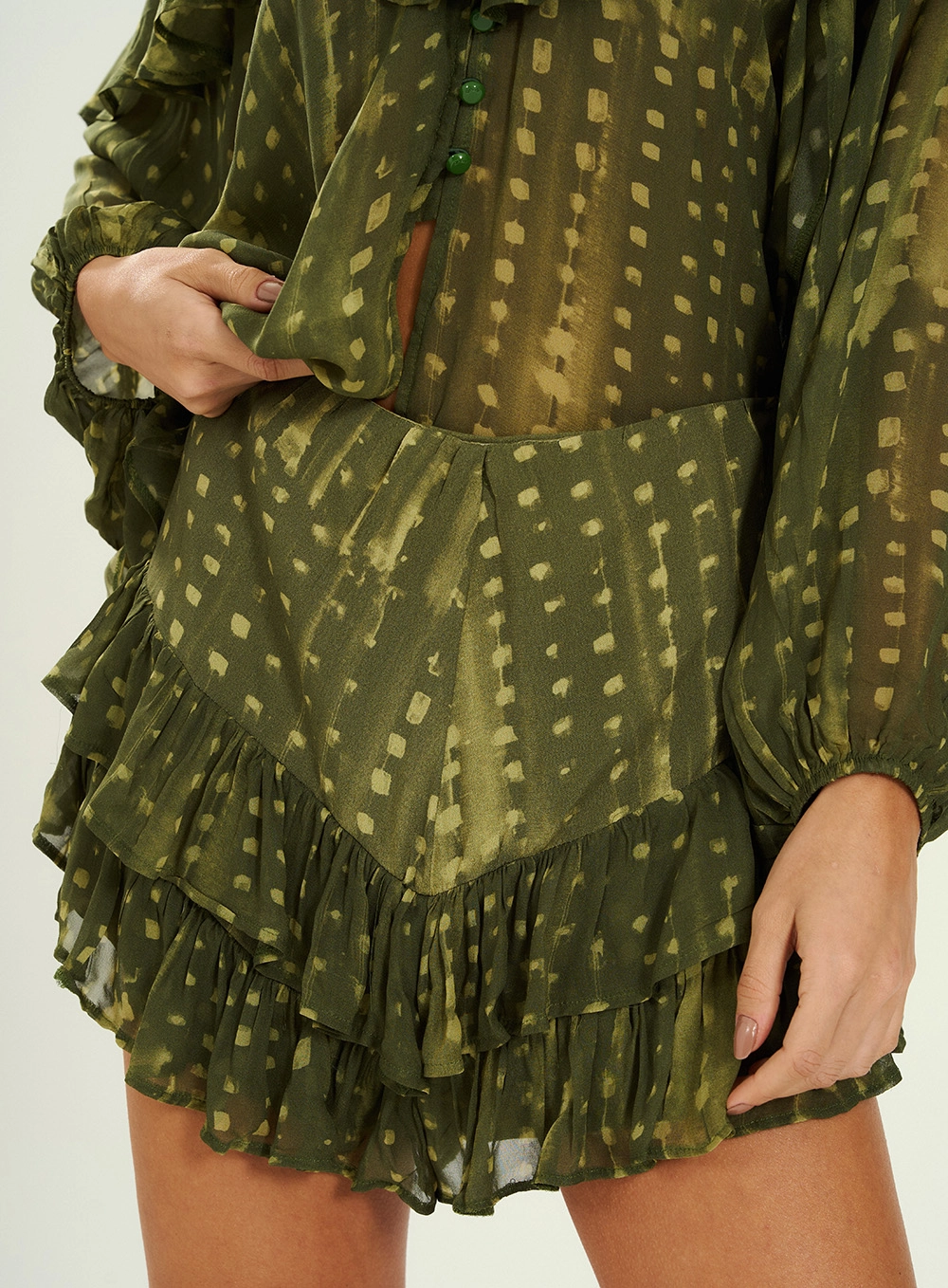 Short Feminino De Babados Estampados Estampados 4