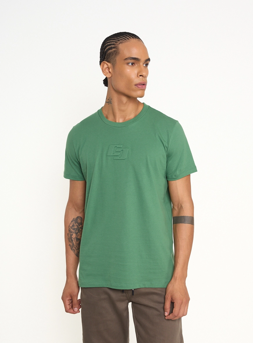 Camiseta Com Logo Em Relevo