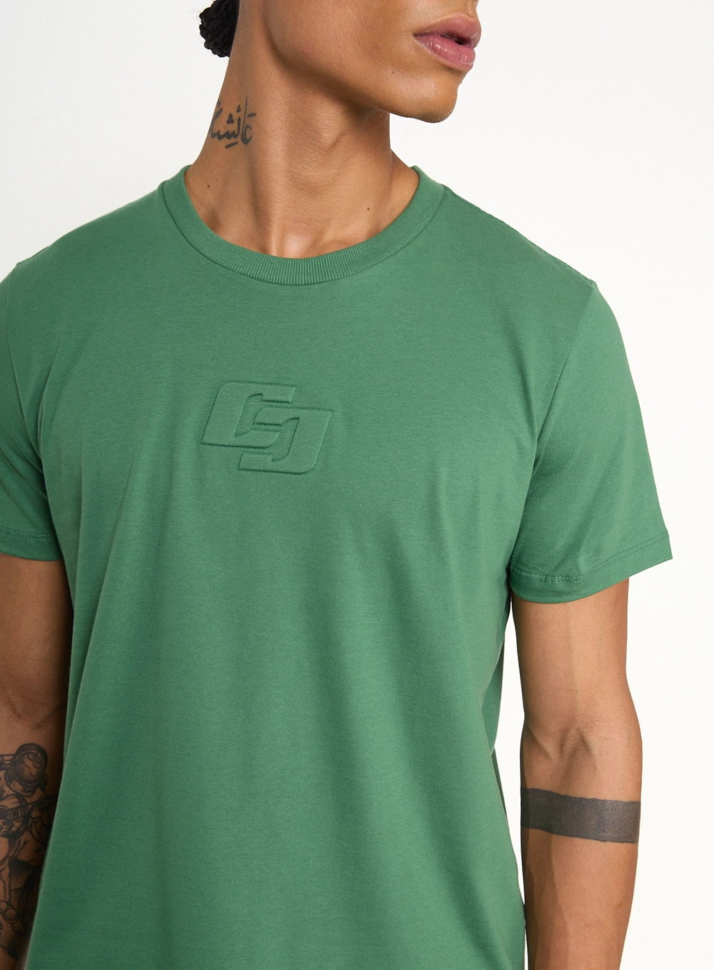 Camiseta Com Logo Em Relevo Verde