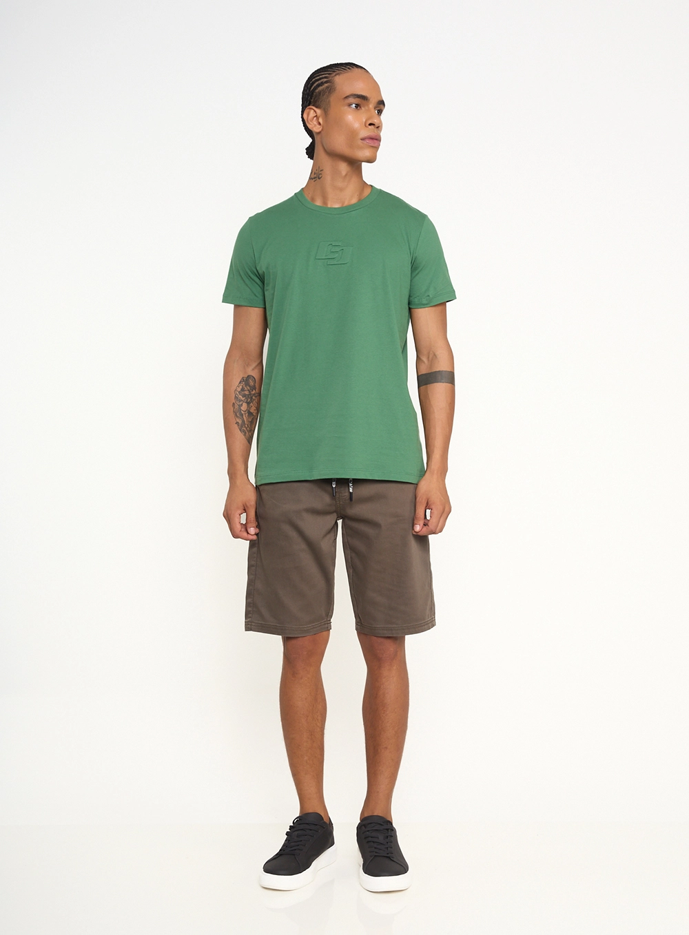 Camiseta Com Logo Em Relevo Verde