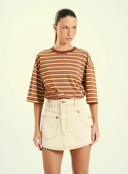 Short Saia Feminino Cintura Alta