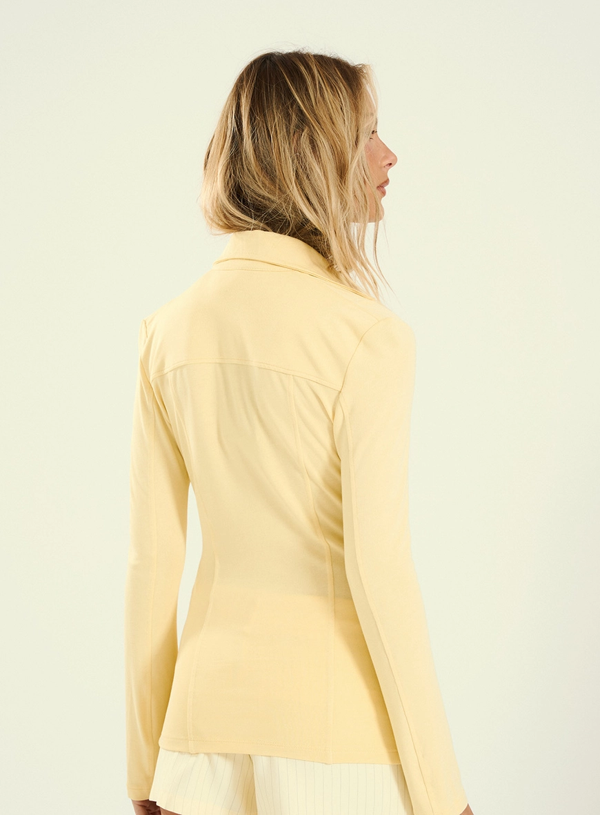 Camisa Feminina Slim Amarelo 2
