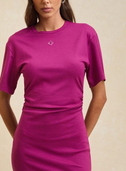 Vestido Curto T-shirt Manga Ampla