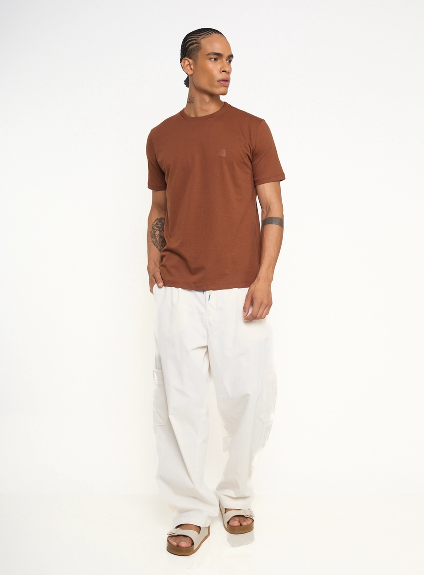 Camiseta Masculina Com Patch Localizado