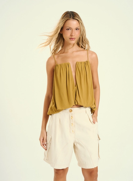 Blusa Feminina De Alças Com Decote