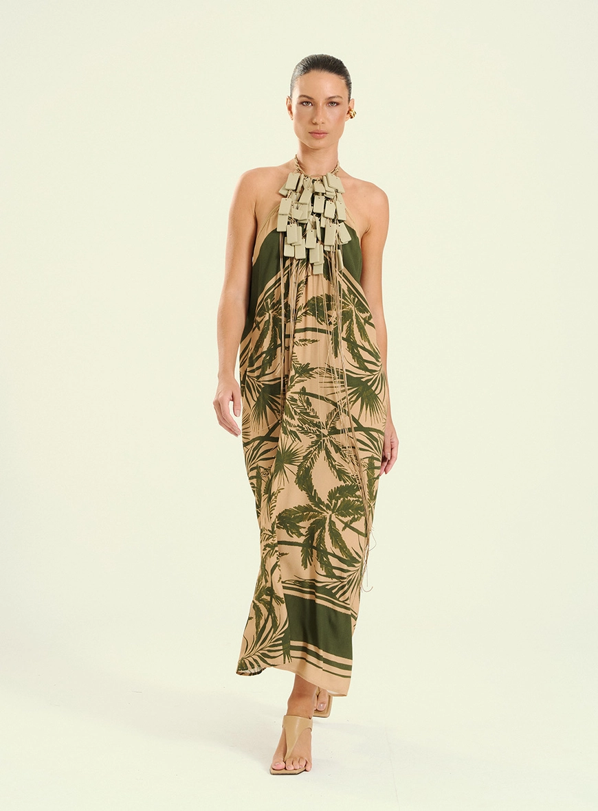 Vestido Feminino Estampado Com Amarração Estampados 2