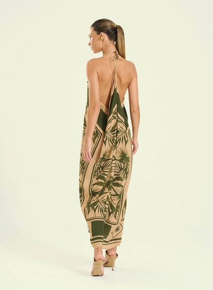 Vestido Feminino Estampado Com Amarração