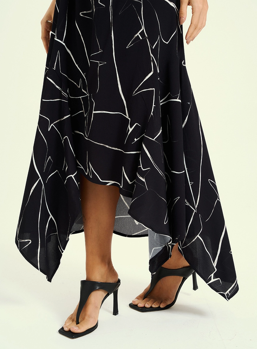 Vestido Feminino Midi Estampado Costas Abertas Estampados 3