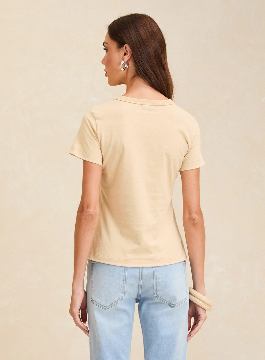 Camiseta Feminina Básica - Fran Bege