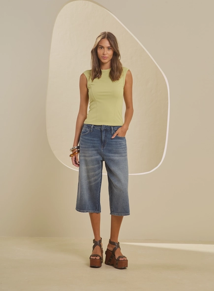 Blusa Canelada Estruturada