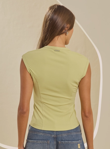 Blusa Canelada Estruturada