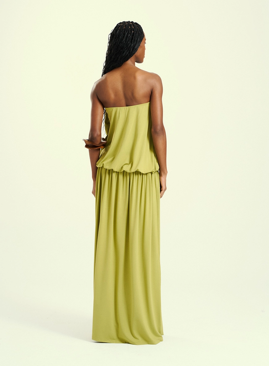 Vestido Feminino Longo Tomara Que Caia Verde 2