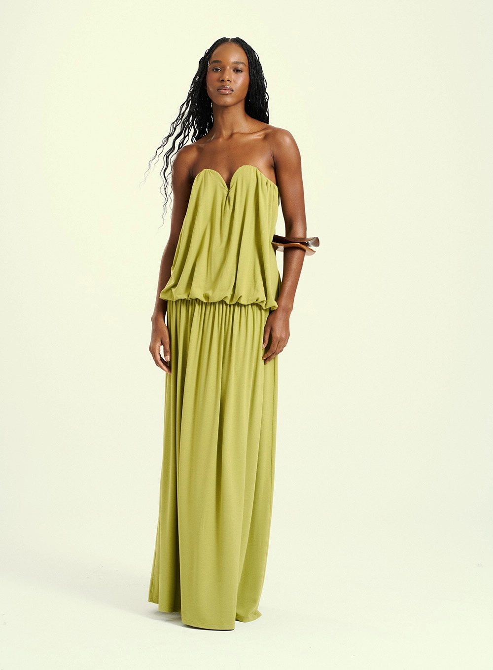 Vestido Feminino Longo Tomara Que Caia Verde 4