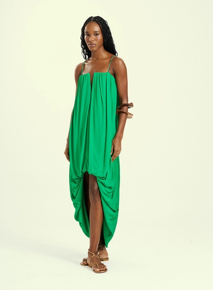 Vestido Feminino Longo Decote Em V