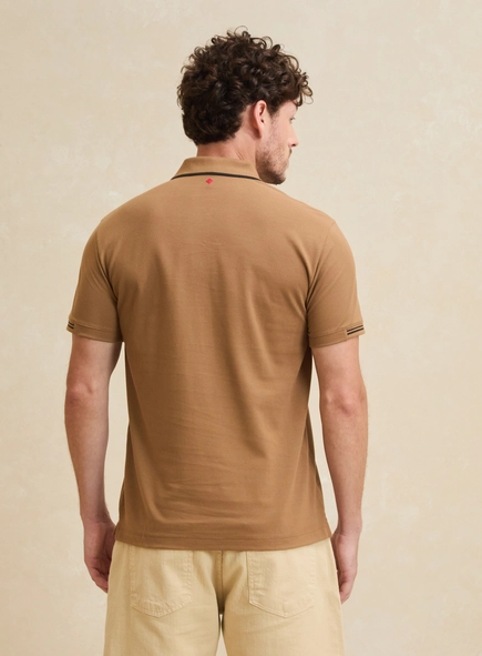 Polo Masculina Muscle Com Zíper