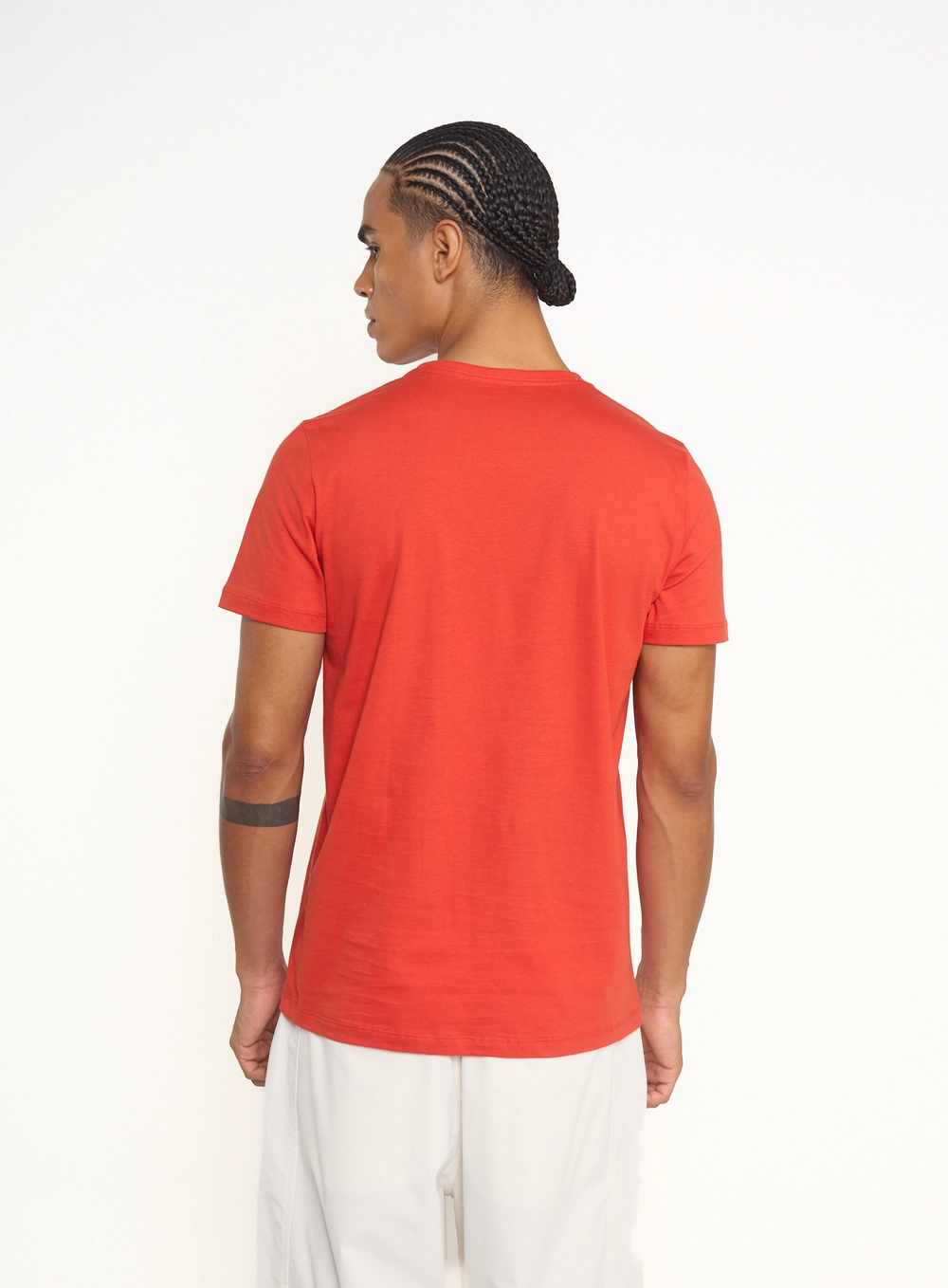 Camiseta Masculina Com Logo Em Relevo Vermelho