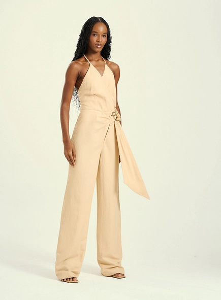 Macacão Feminino Longo Com Detalhes