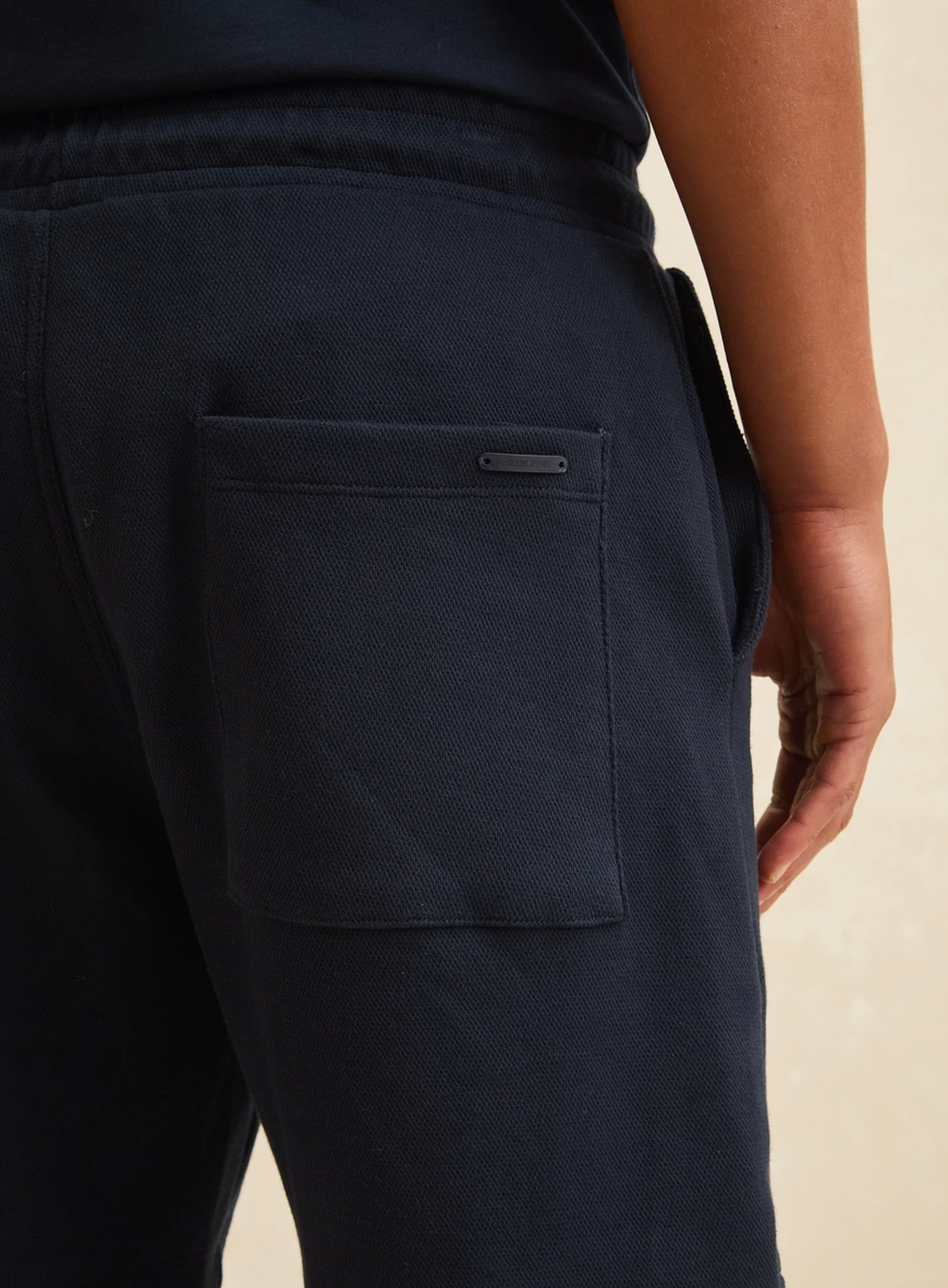Bermuda Masculina Texturizada Com Cadarço - Dom Azul