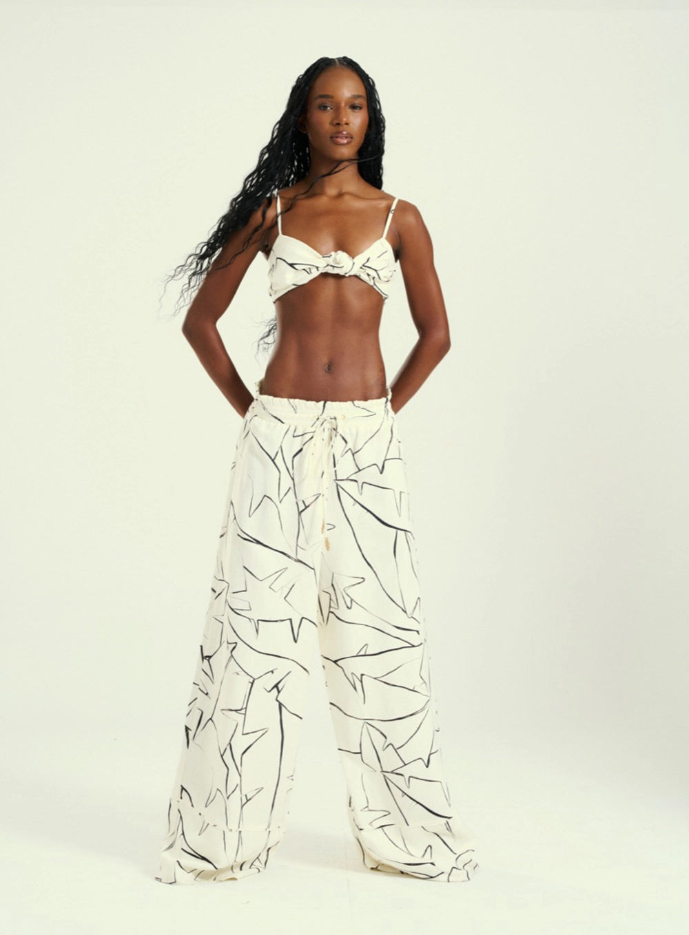 Calça Feminina Linho Estampada Estampados 1