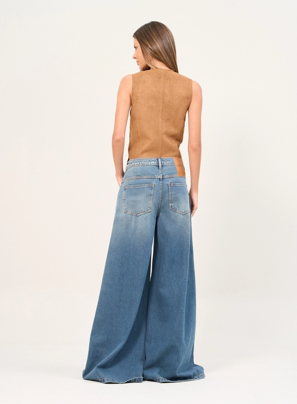 Calça Feminina Jeans Wide Leg Índigo 2