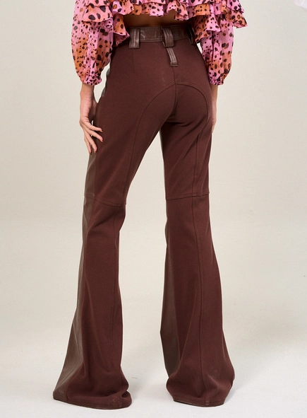 Calça Feminina Flare Em Pu
