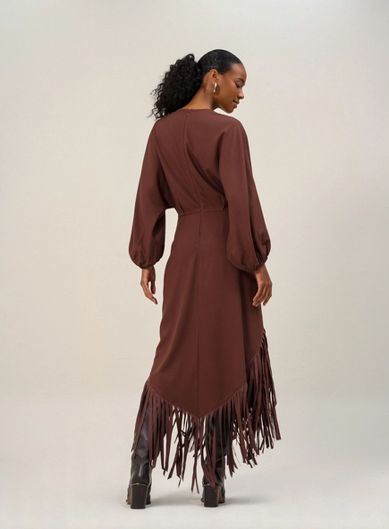 Vestido Com Franjas