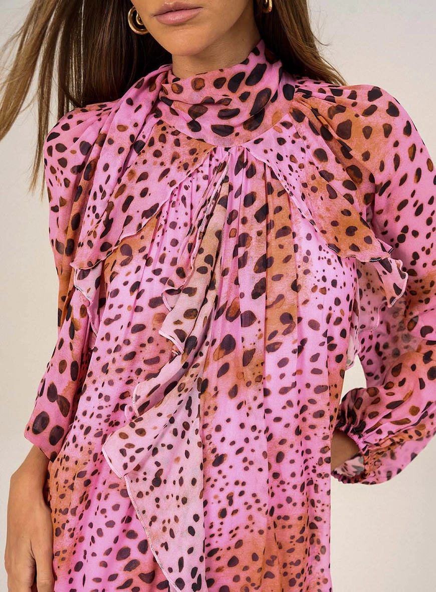 Vestido Curto Com Estampa Jaguar Estampados 3