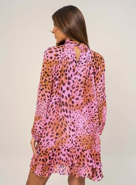 Vestido Curto Com Estampa Jaguar