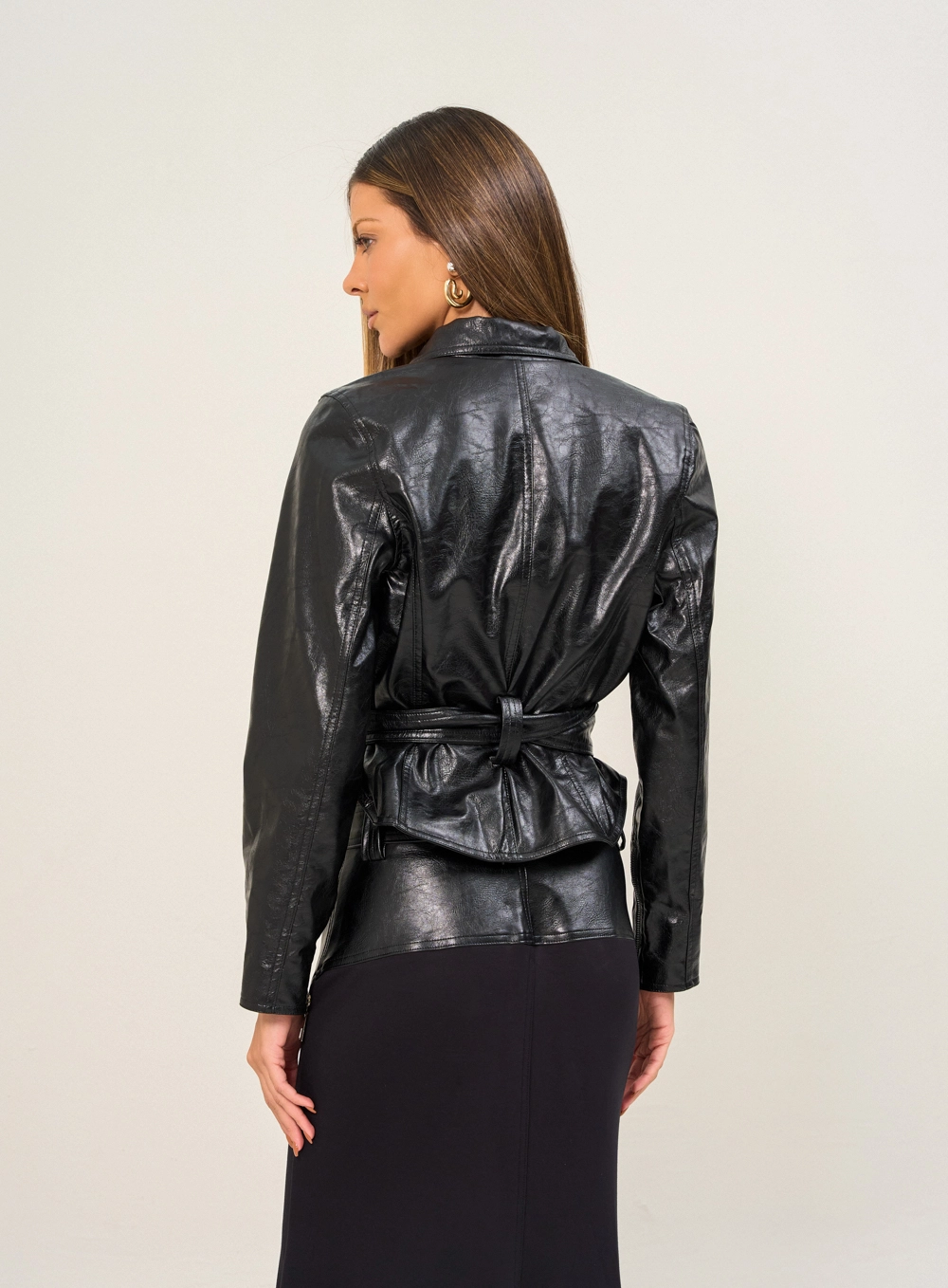 Casaco Feminino Com Cinto - Trench Coat Preto 2