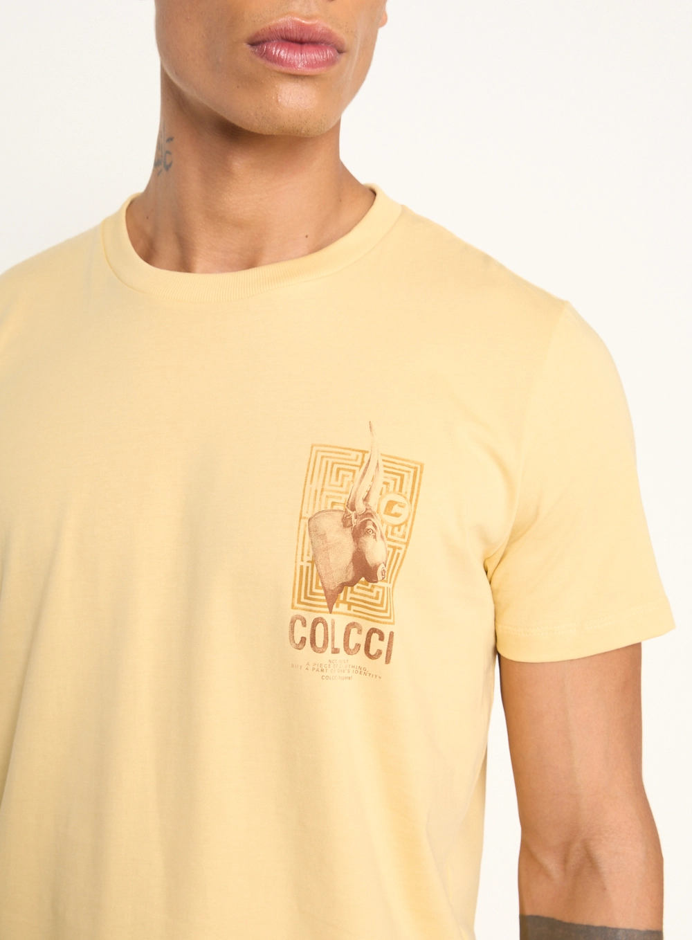 Camiseta Com Estampa Localizada Amarelo