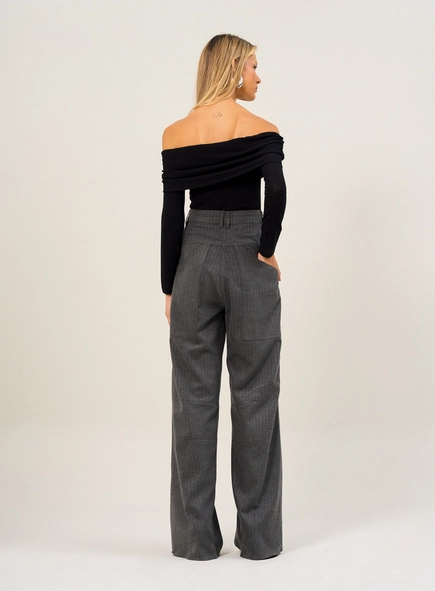 Calça Feminina Estampada Cintura Média