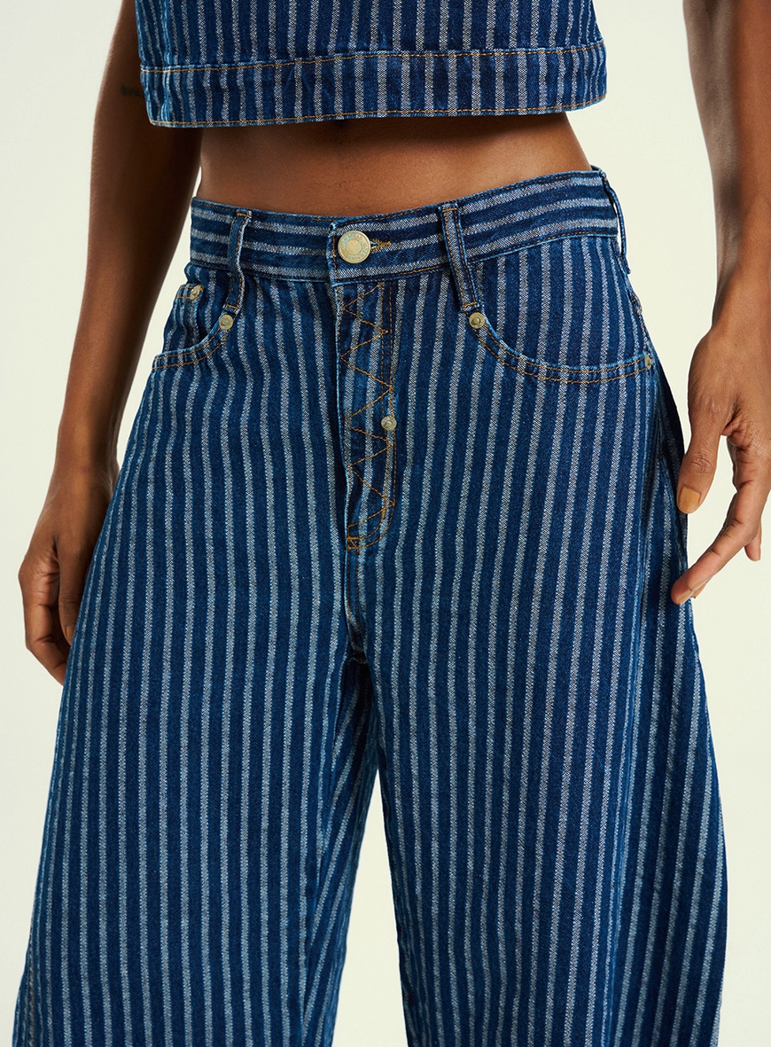 Calca Jeans Feminina Listrada Estampados 3