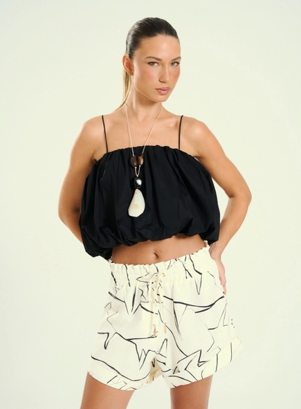 Short Feminino Alfaiataria Estampado