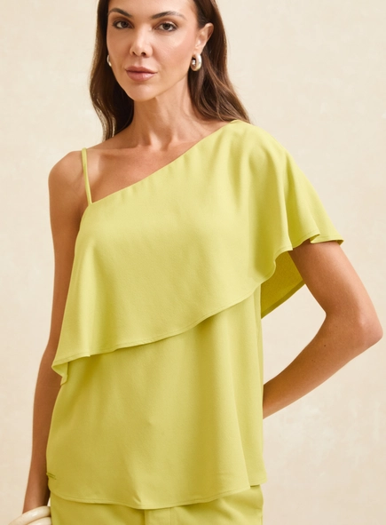 Blusa Um Ombro Só Assimétrica