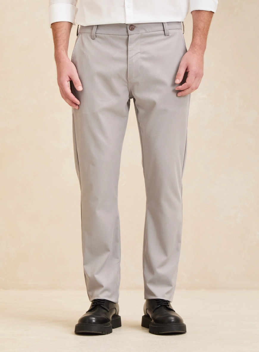 Calça Alfaiataria Masculina Bolso Faca - Vitor Cinza 3
