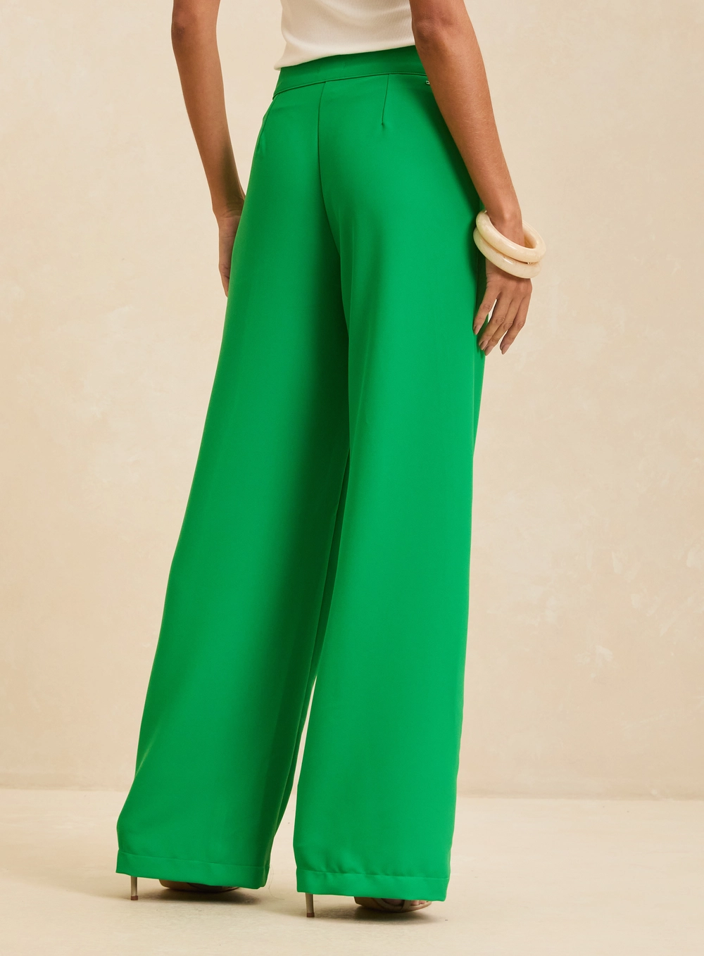 Calça Alfaiataria Feminina Slim Verde 2