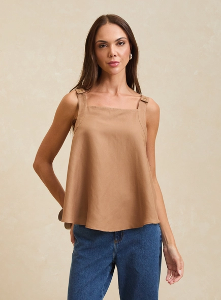 Blusa Ampla Decote Quadrado