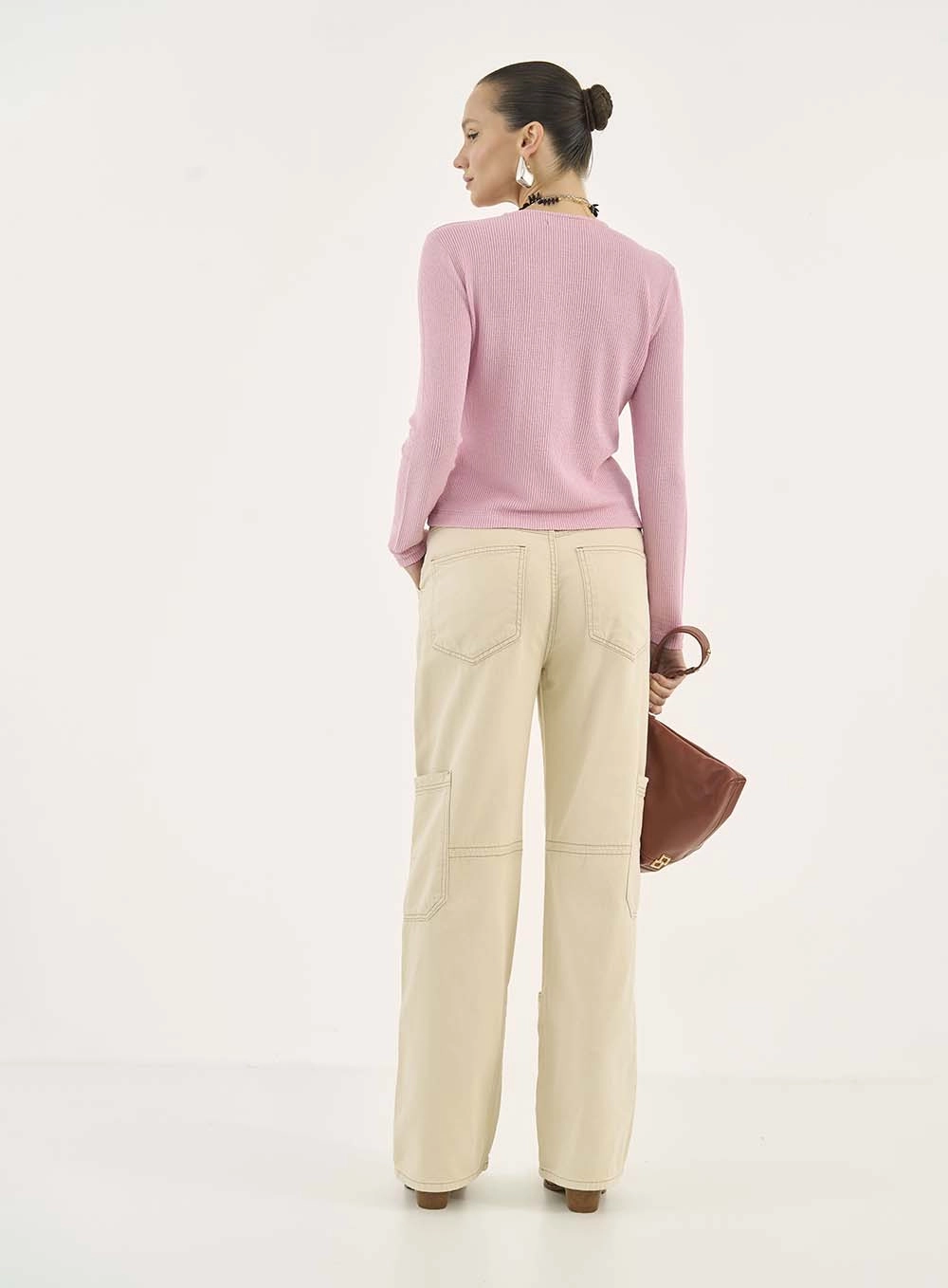 Calca Sarja  Feminino Colcci Jeans Bege