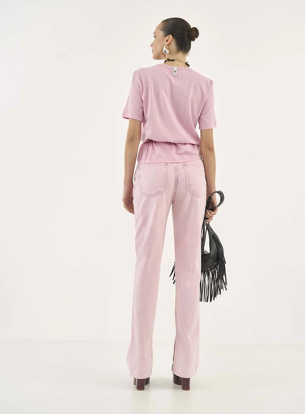 Calca Sarja  Feminino Colcci Jeans Rosa