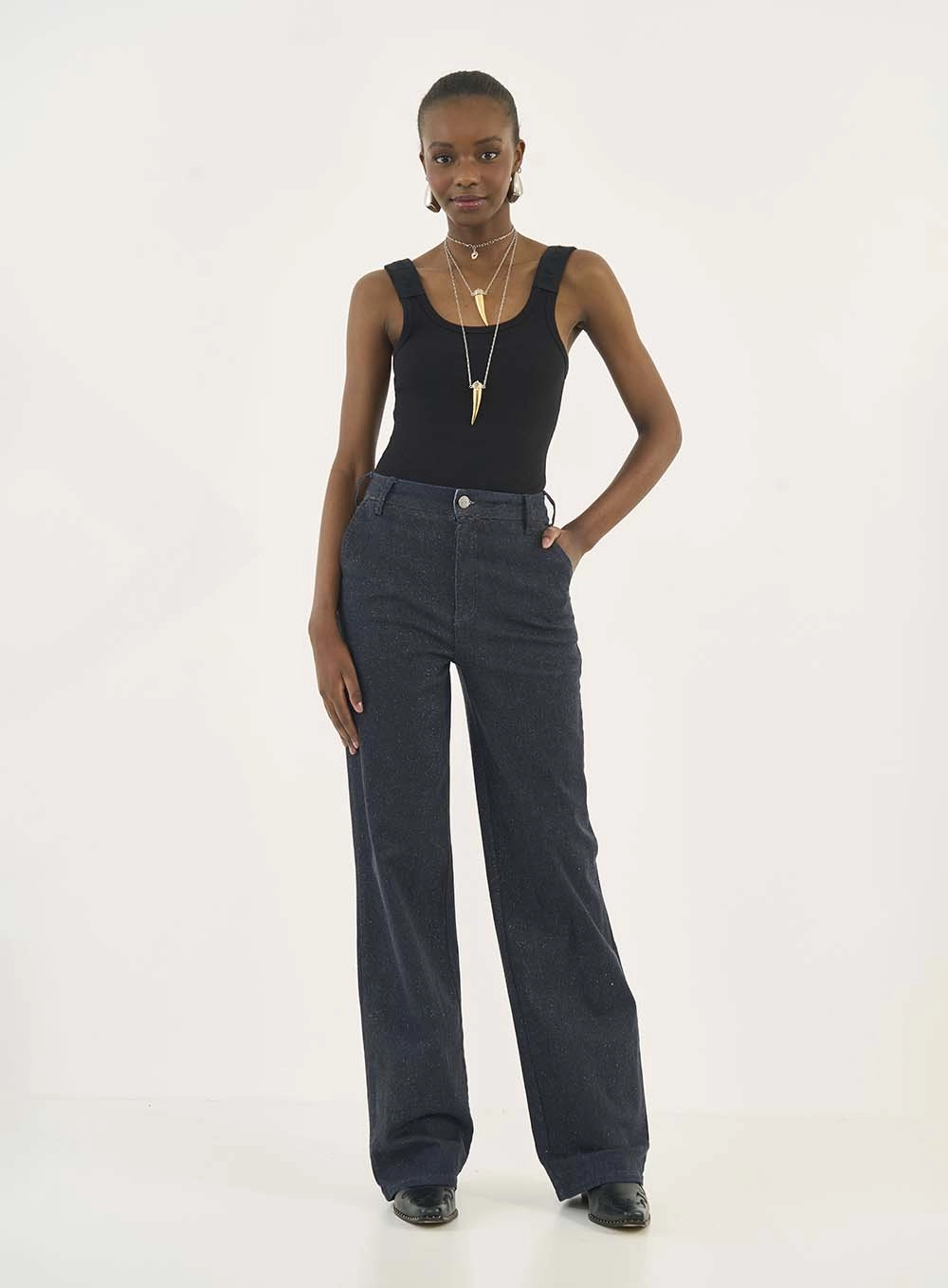 Calça Jeans Wide Leg Berlim Índigo