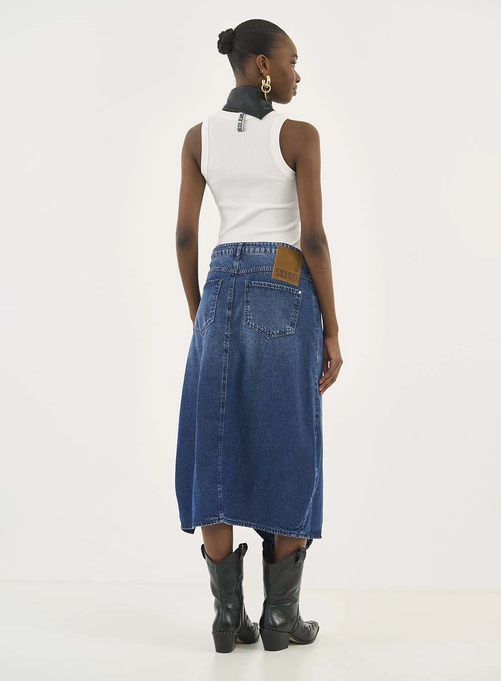 Saia Jeans Índigo