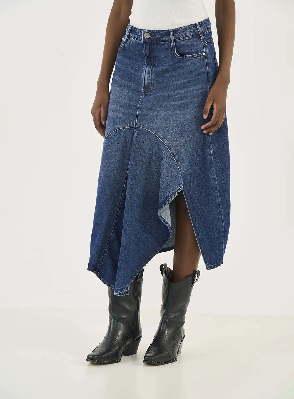 Saia Jeans Índigo
